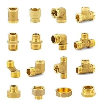 Range of brass pipe fittings