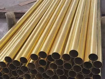 Brass pipes in cut lengths