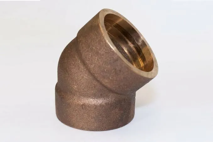 Bronze 45-degree elbow fitting