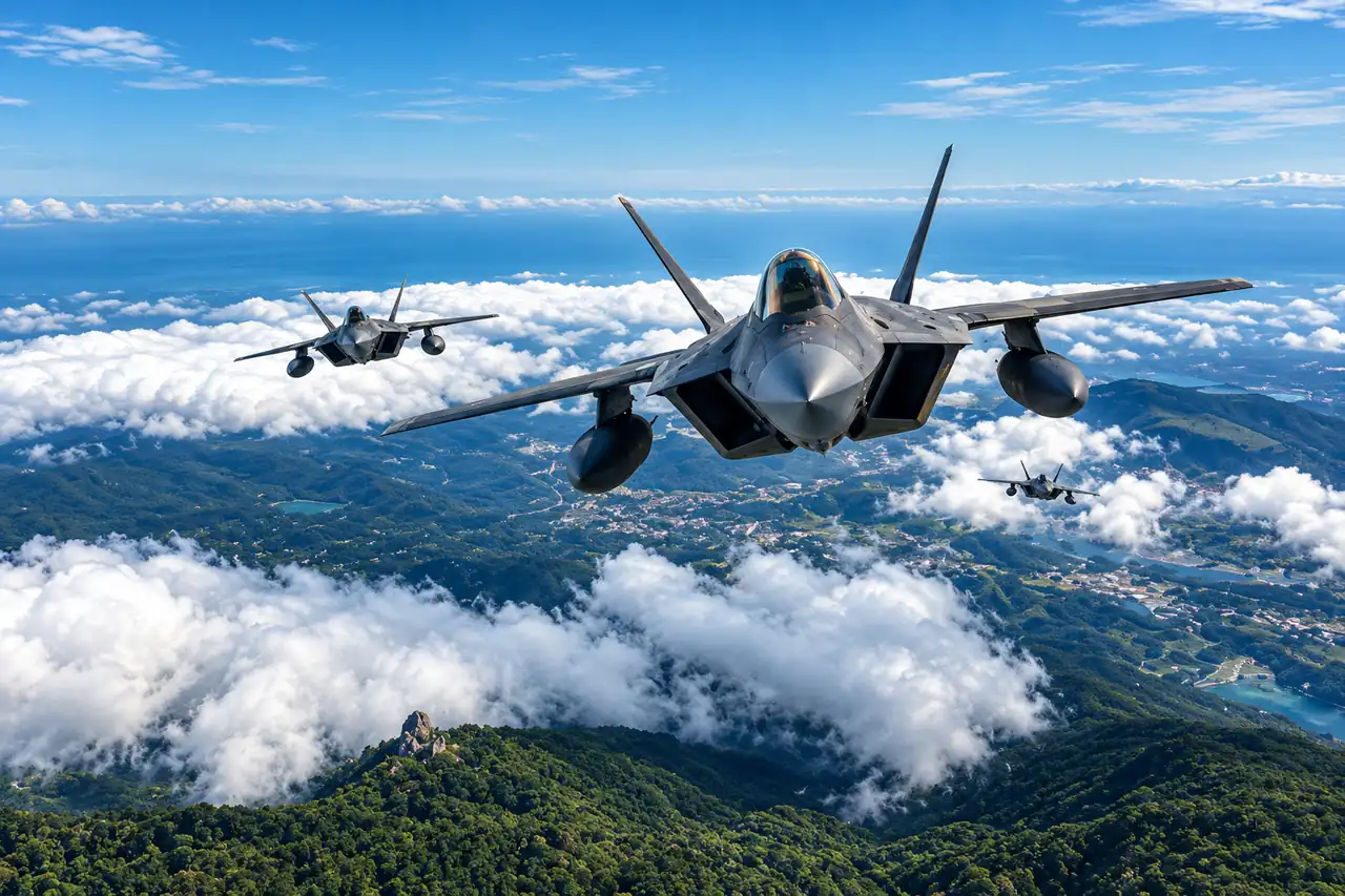 Stealth fighter jet above clouds - Innovize Solutions terms and conditions
